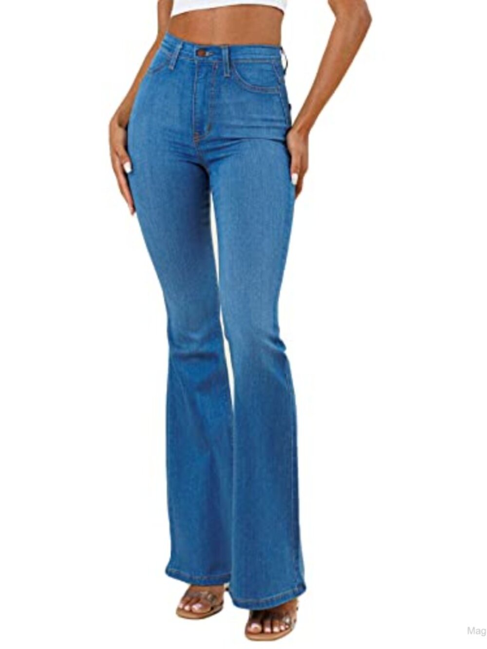 High Waisted Flare Jeans Bell Bottom Denim Stretch Pants